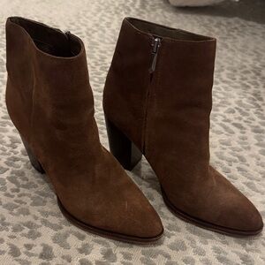 Brown Suede Ankle Boots